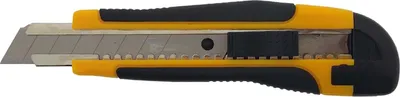 Produktbild von Robustes Profi-Cuttermesser 18mm Klinge - Auto-Lock, Ergonomischer Griff, Schwarz/Gelb, 1 Stück für präzise Schnitte