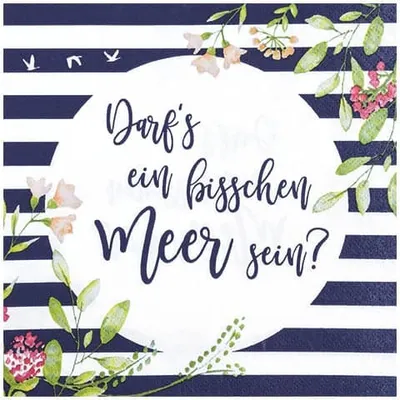 Produktbild von 20 Servietten Meer sein 33x33cm