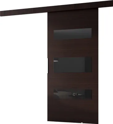 Produktbild von Minio, Schiebetür "CLEAN D", Zimmertür, 76 cm, Wenge / Schwarze Farbe