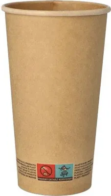 Produktbild von 1000 Trinkbecher, Pappe 0,5 l Ø 9 cm · 15 cm braun