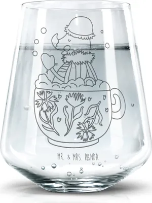 Produktbild von Mr. & Mrs. Panda Becherglas Nachtfalter Schaumbad - Transparent - Geschenk, Zeitmanagement, Glasbecher, Lustige Sprüche, Tasse, Bad, Baden, Trinkglas, Glas, Tumbler, WC
