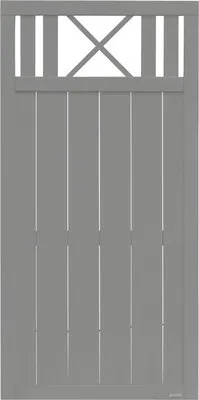 Produktbild von Zaun Teilelement Konsta Provence 90 x 180 cm basaltgrau