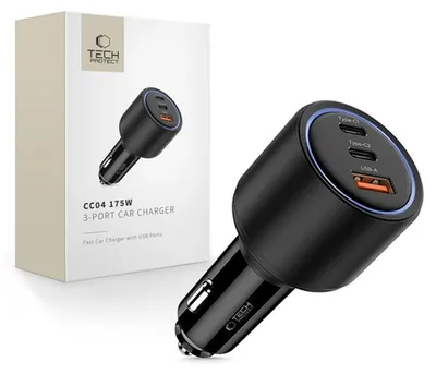 Obrázek produktu pro CC04 3portové nabíječka do auta PD175W - černá