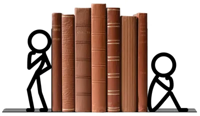 Immagine prodotto di Supporti per libri decorativi in metallo, set da 2