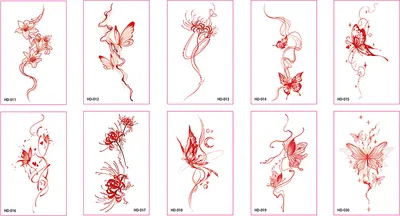 Immagine prodotto di INF Tatuaggi Temporanei Farfalla Vintage - Set da 10 Fogli