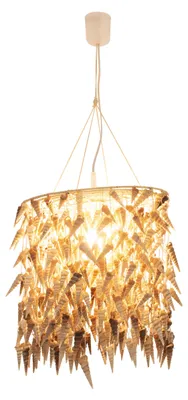 Image de Suspensions - Suspension "Shell" en forme de coquillage, abat-jour marron, culot E27