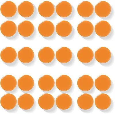 Productafbeelding van Sterke magneten, 30 stuks, oranje, voor whiteboards en magnetische borden