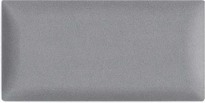 Obrázok produktu pre Nástenné panely 3D 15 x 30 cm čalúnené - na veľmi jednoduchú montáž, z velúrovej tkaniny, s mäkkou výplňou, farba sivá