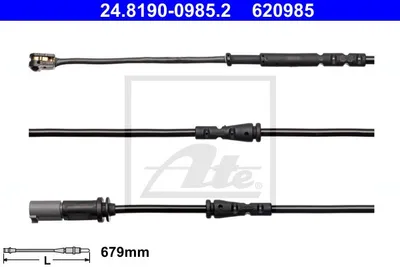 Produktbild von ATE 24.8190-0985.2 Warnkontakt Bremsbelagverschleiß 679mm Vorne Links für BMW i3 (I01)