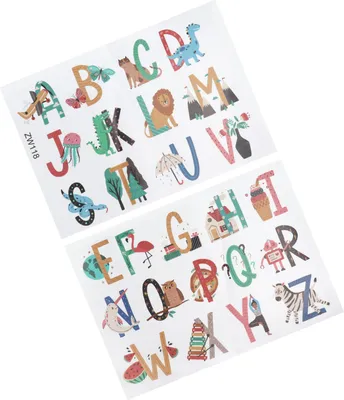 Zdjęcie produktu dla Animals Plants English Letters Pattern Wall Sticker Wall Decals for Kids Room Decor
