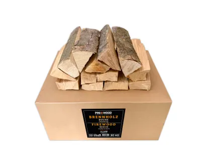 Produktbild von PINI Brennholz ofenfertig Buche 30 Kg ca. 25 cm für Kamin Grill Feuerschale Pizzaofen Smoker