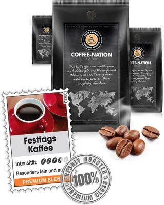 Produktbild von Kaffee FESTTAGS KAFFEE von Coffee-Nation, 500g Bohnen