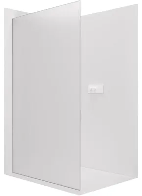 Zdjęcie produktu dla Ścianka prysznicowa Walk-in Crystal L/P - 8 mm - system bez zawiasów - biały, matowe szkło, kolor mleczny - 60x200 cm
