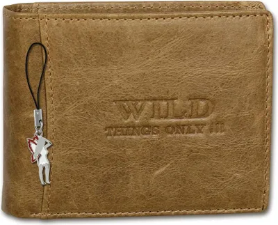 Image de Wild Things Only Bouton-pression Fermeture éclair Portefeuille cognac brun Cuir OPJ114C