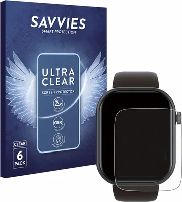 Produktbild von 6x Für Smartwatch IDW15 1.8" Schutzfolie Savvies Displayschutz Display Schutz Folie Klar Transparent