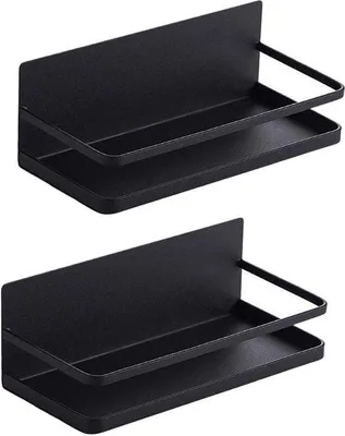 Produktbild von Famanu Magnetische Ablage für Kühlschrank - Schwarz, 2er-Pack