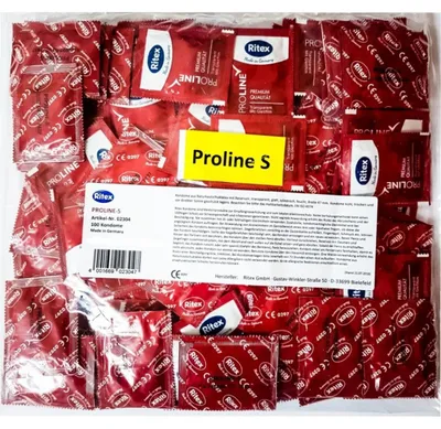 Produktbild von Ritex Proline S Kondome - 100 Stück im Polybeutel - Transparent, Gefühlsecht und Feucht - Extra kleine Passform für sicheren Halt