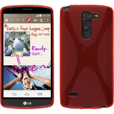 Produktbild von PhoneNatic Case kompatibel mit LG G3 Stylus - rot Silikon Hülle X-Style + 2 Schutzfolien