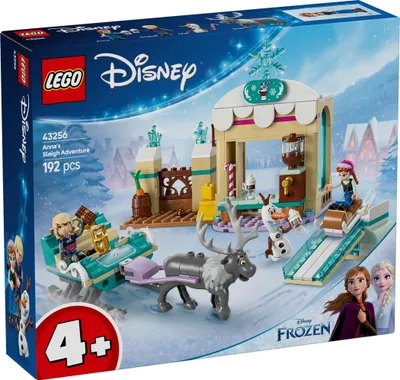 Productafbeelding van LEGO ǀ Disney Frozen: Anna's Sled Adventure, bouwset en fantasie speelset, chocoladewagen met Anna, Kristoff, Olaf en Sven minipoppetjes, prinsessen speelgoed voor meisjes vanaf 4 jaar, artikelnummer 43256