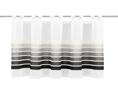 Produktbild von Scheibengardine Schlaufen silber 45x150 cm