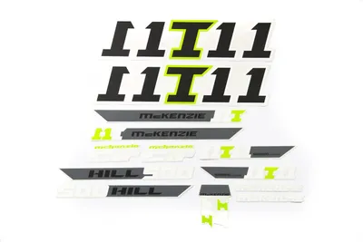 Produktbild von Fahrrad DEKOR Satz Aufkleber Rahmen frame Decal Sticker MCKENZIE weiß grün grau