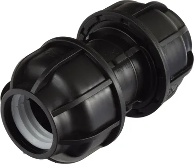Produktbild von Agora-Tec®  PE Fitting Rohr Verbinder 32mm auf 32mm für PE-Rohr 32mm auf PE-Rohr 32mm SCHWARZ