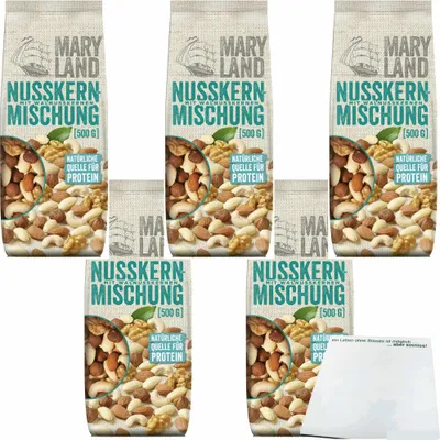 Produktbild von Maryland Nusskernmischung VPE (5x500g Beutel) + usy Block