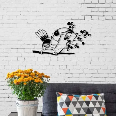 Image de DECORTIE Décoration murale en métal n°22 Toucan 50 x 1,5 x 29 cm