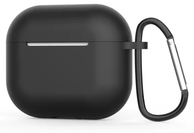 Produktbild von Silikonhülle für Apple AirPods 4, Schwarz, Techsuit Silicone Case