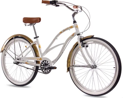 Produktbild von 26 Zoll Beachcruiser Damenrad CHRISSON SANDY 3G SHIMANO Nexus weiß gold