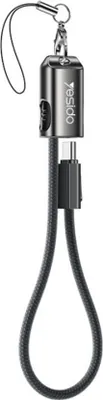 Image de Câble de données et de charge rapide Yesido USB-C vers USB-C 60 W, 20 cm - Noir
