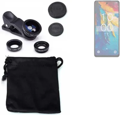 Produktbild von K-S-Trade Smartphone Kamera Linsen Set Kompatibel mit TCL 50 NXTPAPER 5G 3in1 Clip-On Kamera Adapter Macro Weitwinkel FishEye Fischauge Objektiv Linse