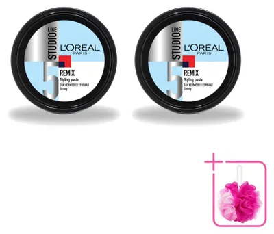 Immagine prodotto di 2 x Pasta Modellante Studio Line Remix di L'Oréal Paris - Fissaggio forte - 150 ml - Confezione risparmio - 2 pezzi