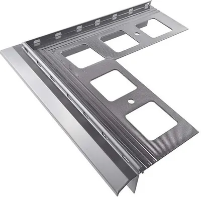 Zdjęcie produktu dla Renoplast Profil okapowy aluminiowy K20R, Do posadzki żywicznej na tarasy i balkony, Kąt zewnętrzny 90°, Szary