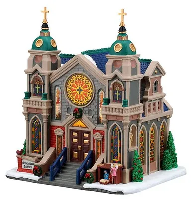 Productafbeelding van St.stanislaus cathedral, incl. adaptor 44338, 100 ma (white) ornament LEMAX