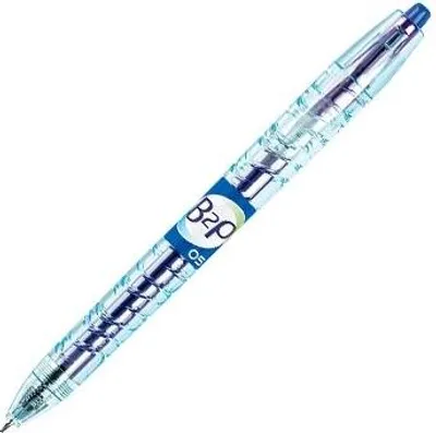 Zdjęcie produktu dla Pilot B2P Gel, Długopis wciskany, Niebieski, Przezroczysty, Niebieski, Plastik, 0,5 mm, 0,32 mm
