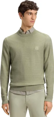 Produktbild von Boss Orange Pullover grün einfarbig Baumwolle Kaschmir