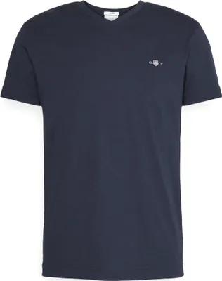 Image de Gant Slim Shield V-Neck Tee bleu - Grand S