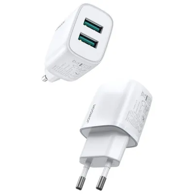 Produktbild von Joyroom Schnellladegerät 2x USB 2.4 A weiß (L-2A101)