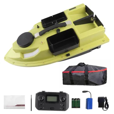 Image de Bateau d'appât télécommandé pour la pêche – équipé de LED, capable de transporter jusqu'à 2 kg, et doté d'une batterie pour la pêche au carpaccio