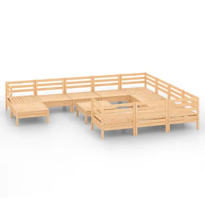 Produktbild von vidaXL 12-tlg. Garten-Lounge-Set Massivholz Kiefer