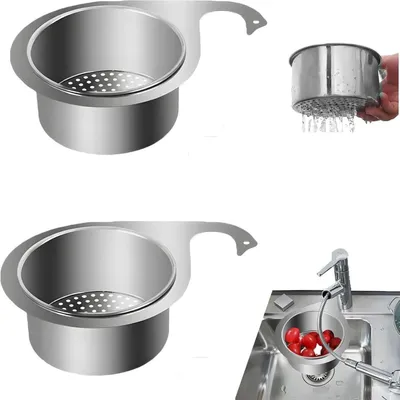 Produktbild von Siebkorb Für Spülbecken Aus Edelstahl In Schwanenform, 2PCS Swan Sink Strainer Basket, Seitlicher Schwanen-Abflusskorb Für Küchenspülen, Siebkorb Für Küchenspülen, Ecke Für Obst Und Gemüse