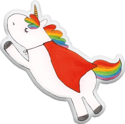 Produktbild von Mr. & Mrs. Panda Kuschelkissen Einhorn Geburtstag 25 cm - Weiß - Geschenk, Einhörner, Held, plüschfigur, Kuscheltier, Dekokissen, Geburtstagsgeschenk, Unicorn, Plüschtier