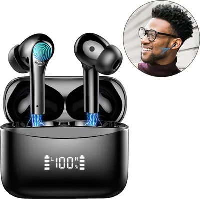 Kabellose Übersetzungs-Headset, AI Sprachübersetzer, sofortige Übersetzung, Ohrhaken Sport Design, Wasserdicht Schweißresistent, 156 Sprachen