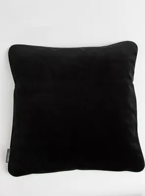Produktbild von Samtkissen Keder und Federfüllung schwarz 50x50cm