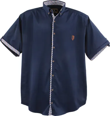 Produktbild von Übergrössen Schickes Kurzam-Hemd LAVECCHIA 9003A in Marineblau 3XL
