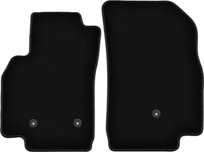 Produktbild von Wielganizator Velours-Autoteppiche vorne – passend für Opel Karl (Schrägheck, Bj. 2015-) – schwarz, passgenau, mit Befestigungen set 2 Stk.