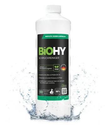 Produktbild von BiOHY Schmuckreiniger + Dosierer, Silberreiniger, Goldreiniger, Silberputzmittel, 1 l