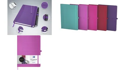 Produktbild von Oxford 100735217, Einfarbig, Pink, Violett, Fuchsie, Rot, B5, Matt, 90 g/m², Universal