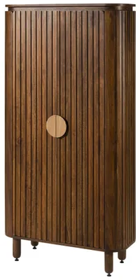 Produktbild von MASSIVMOEBEL24 Schrank Mango 92x40x180 braun geölt KYOTO #116